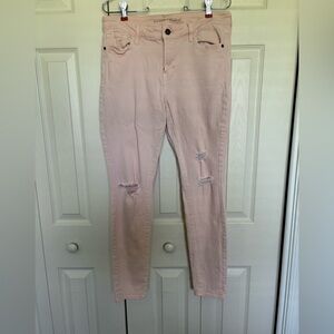 Old Navy Rockstar Mid-Rise pants, pink size 10.